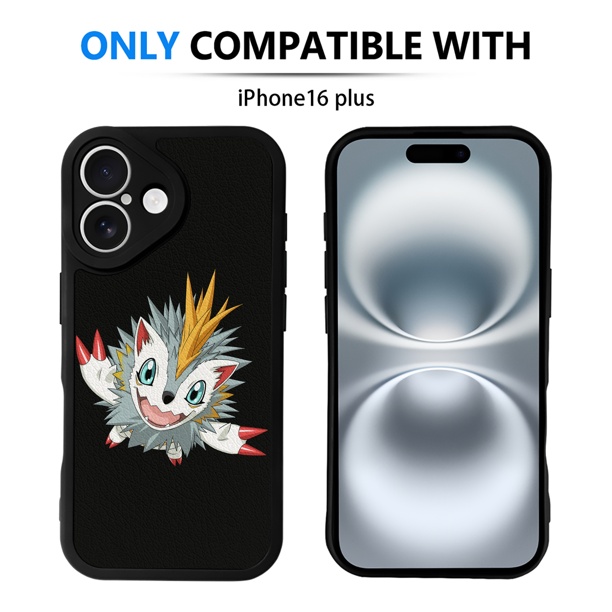 （画像用） Digimon デジタルモンスター/デジモン 【iPhone 16シリーズ対応】シリコンスマホケース（レザー調） 材質：シリコン